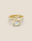 Milan bague de fiançailles diamant taille poire
