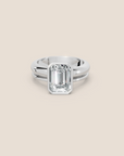Shoreline bague de fiançailles diamant taille émeraude