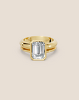 Shoreline bague de fiançailles diamant taille émeraude