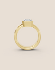 Shoreline bague de fiançailles diamant taille émeraude