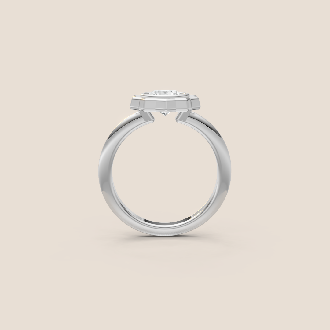 Sunkissed Round-cut Diamond Solitaire Ring