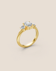 Sunkissed Oval-cut Diamond Trilogy Ring