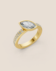 Tahiti bague de fiançailles diamant taille marquise